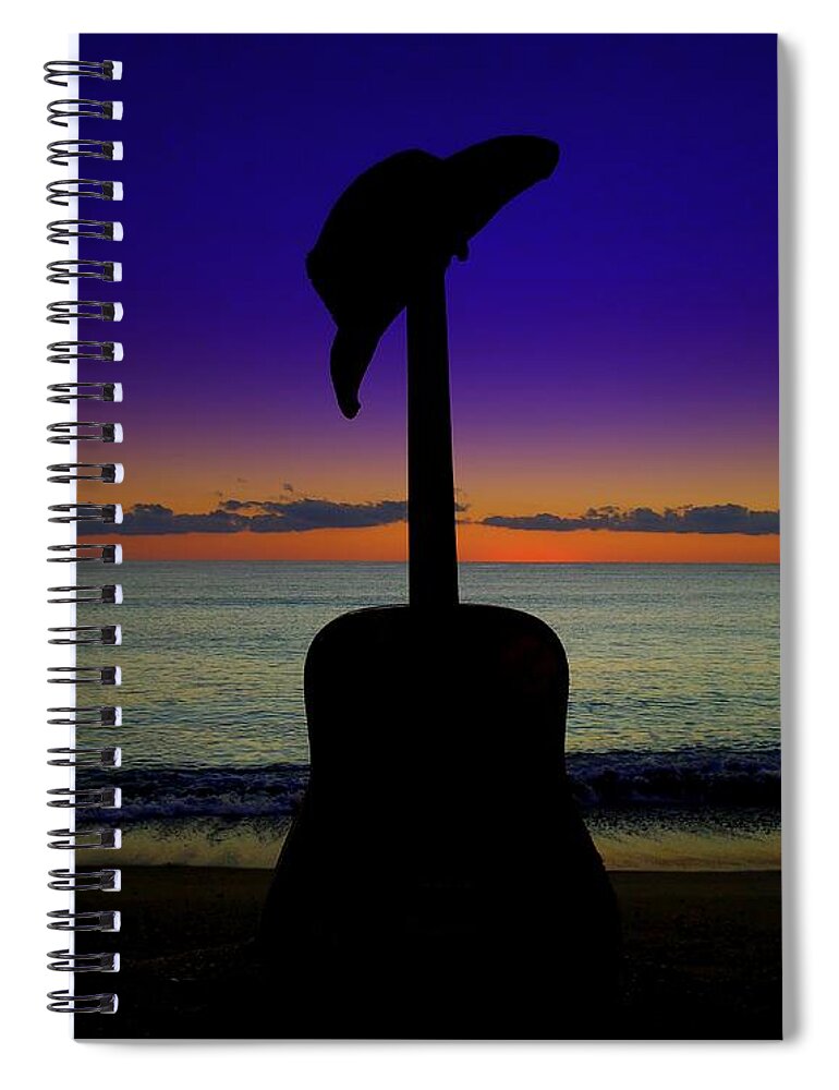 Guitar Spiral Notebook featuring the photograph Badguitar by Robert Francis