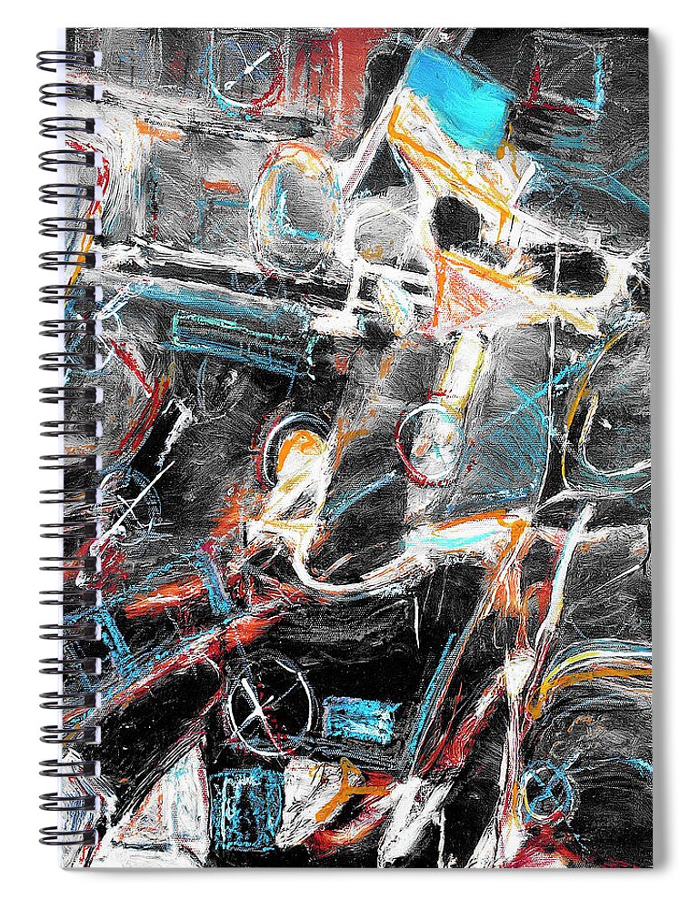 Abstraction Spiral Notebook featuring the painting Badlands 2 by Dominic Piperata