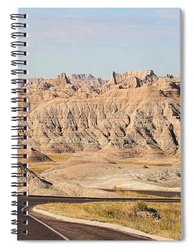 Badlands National Park Spiral Notebook featuring the photograph Badlands Road 8631 by Jack Schultz