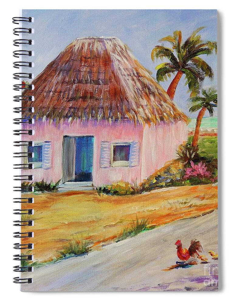 Bahama Shack Spiral Notebook featuring the painting Bahamian Shack painting by Patricia Piffath