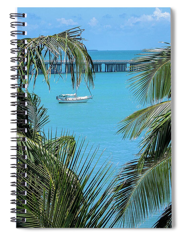 Bahia Spiral Notebook featuring the photograph Bahia Honda Sailboat by Ginger Stein