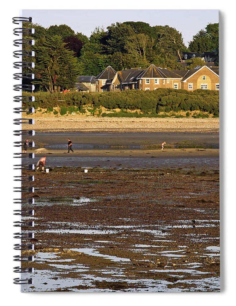Bright Spiral Notebook featuring the photograph Bait Digging At Bembridge by Rod Johnson