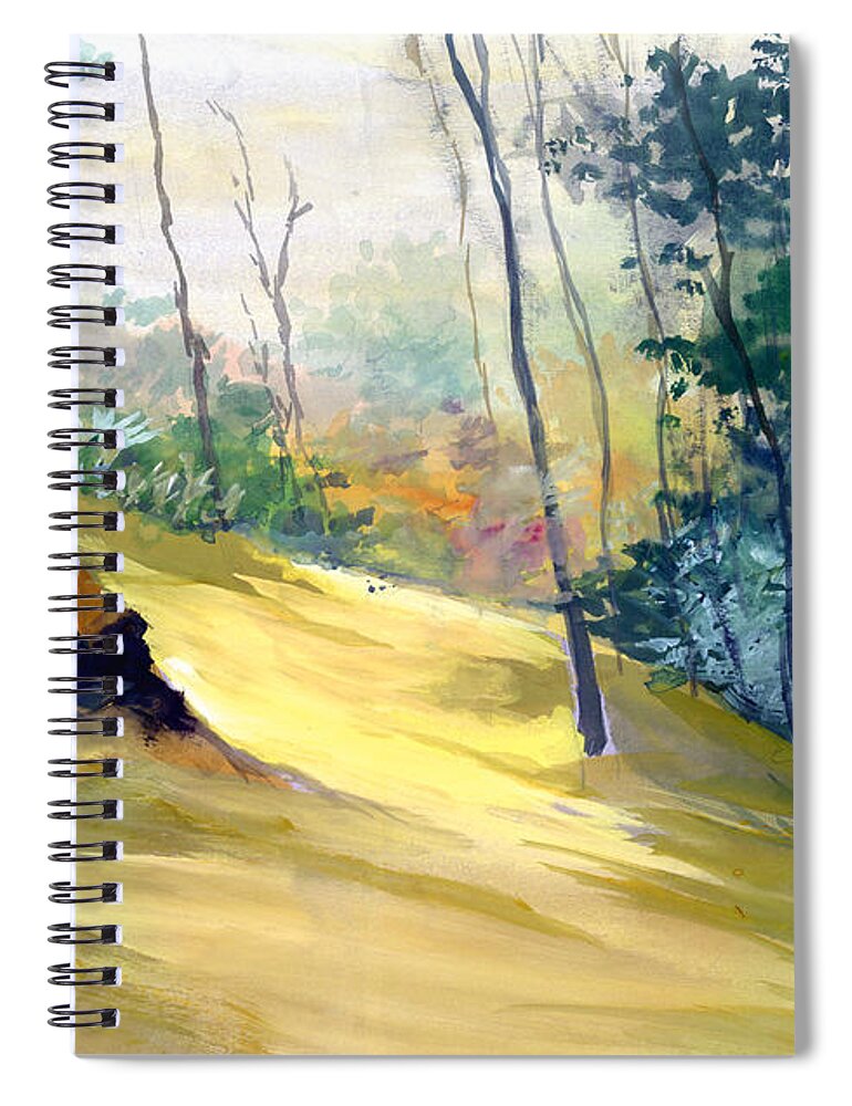 Landscape Spiral Notebook featuring the painting Balance by Anil Nene