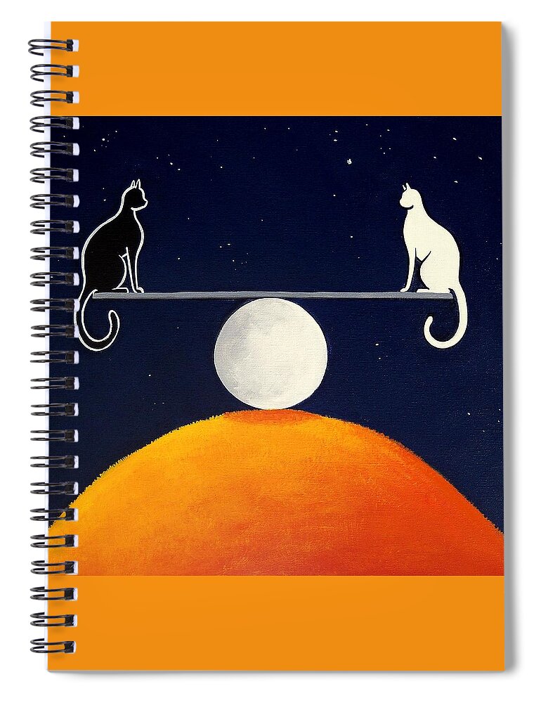 Balance Spiral Notebook featuring the painting Balance With Me by Debbie Criswell