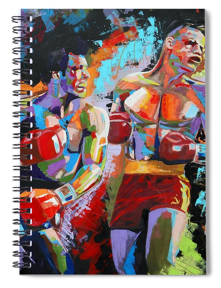 Balboa Spiral Notebook featuring the painting Balboa by Angie Wright