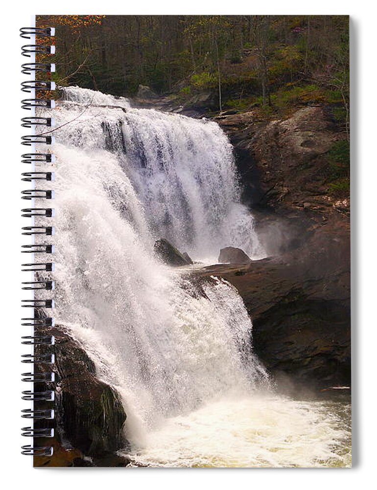 Waterfall Spiral Notebook featuring the photograph Bald River Falls by Beth Collins