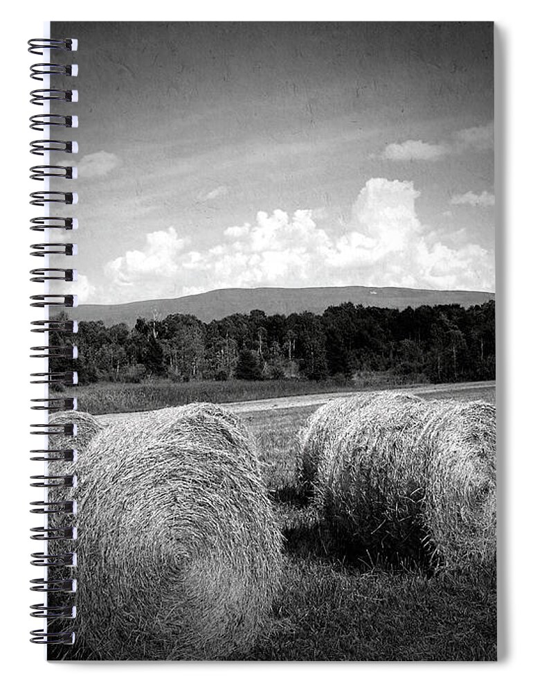 Bales Spiral Notebook featuring the photograph Bales in Monochrome by Onedayoneimage Photography