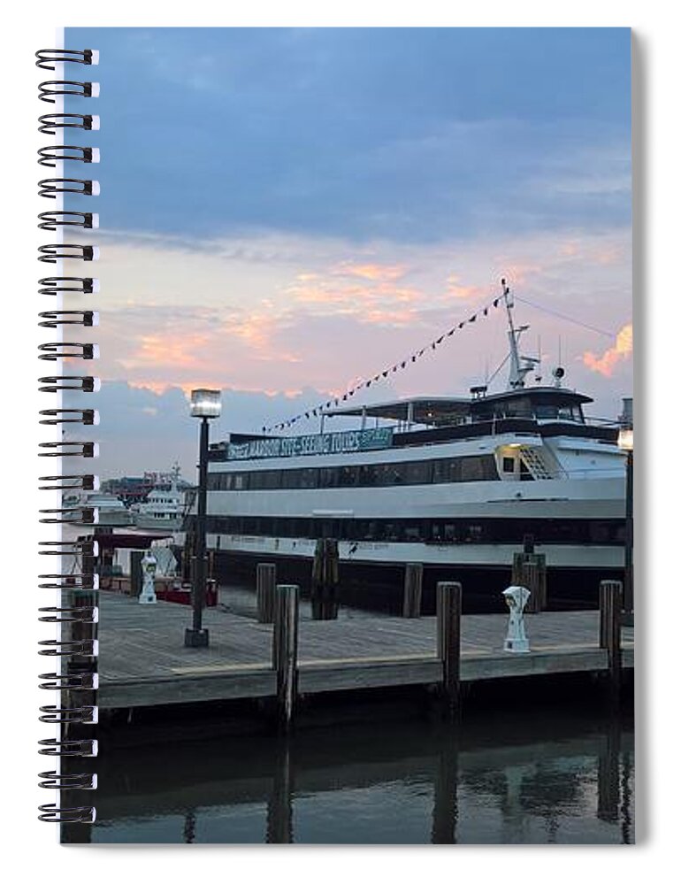 Baltimore Spiral Notebook featuring the photograph Baltimore marina by Agnes Caruso