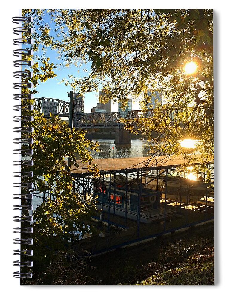 Nature Spiral Notebook featuring the photograph Bank of the Arkansas River by Michael Dean Shelton