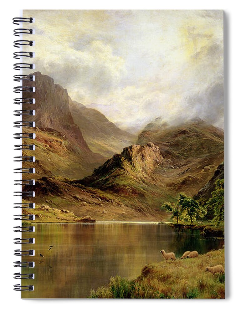 Landscape Spiral Notebook featuring the painting Banks of Arrochar by Alfred de Breanski