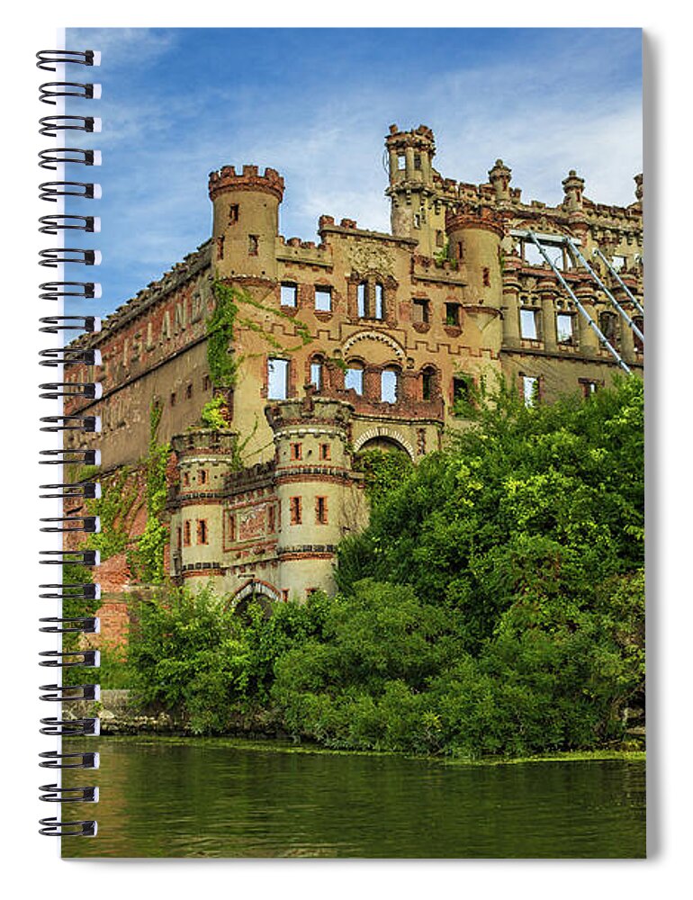 Hudson Valley Spiral Notebook featuring the photograph Bannerman Castle on the Hudson River by John Morzen