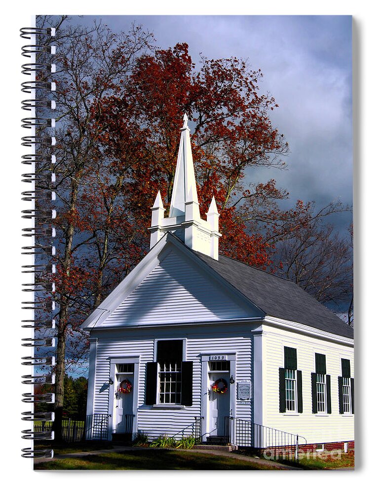 Baptist Church Spiral Notebook featuring the photograph Baptist Church by Mim White