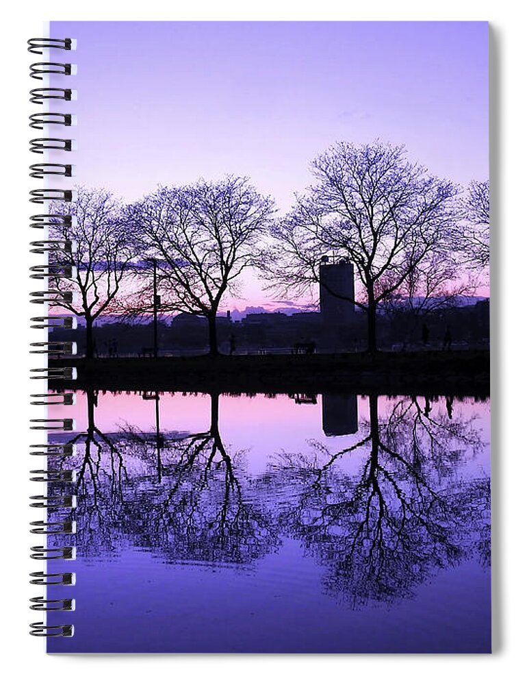 Landscape Spiral Notebook featuring the photograph Bare Tree Reflection by Beth Myer Photography