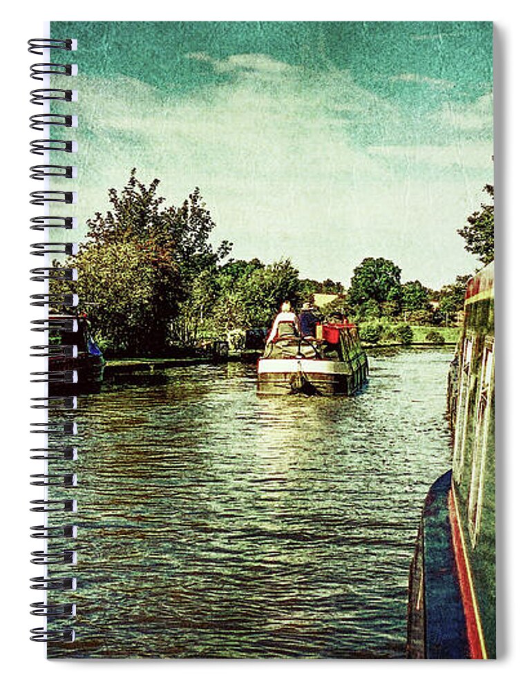 Barging Spiral Notebook featuring the photograph 10946 Cruising On The Grand Union Canal by Colin Hunt