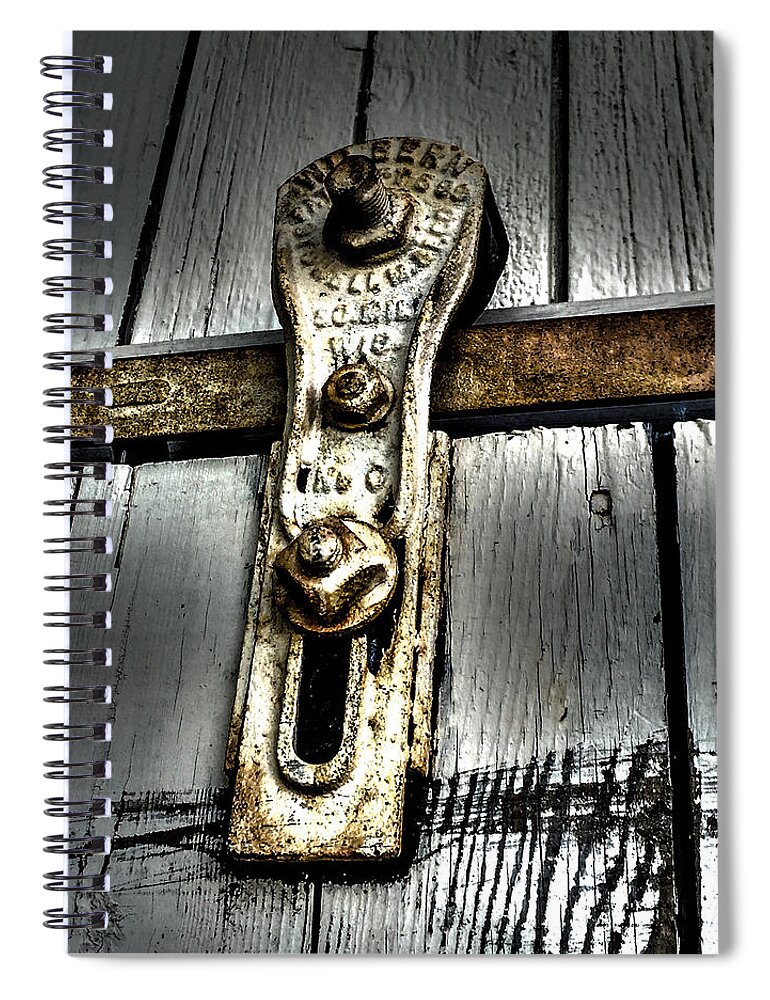 Barn Spiral Notebook featuring the photograph Barn Door Pulley by William Norton