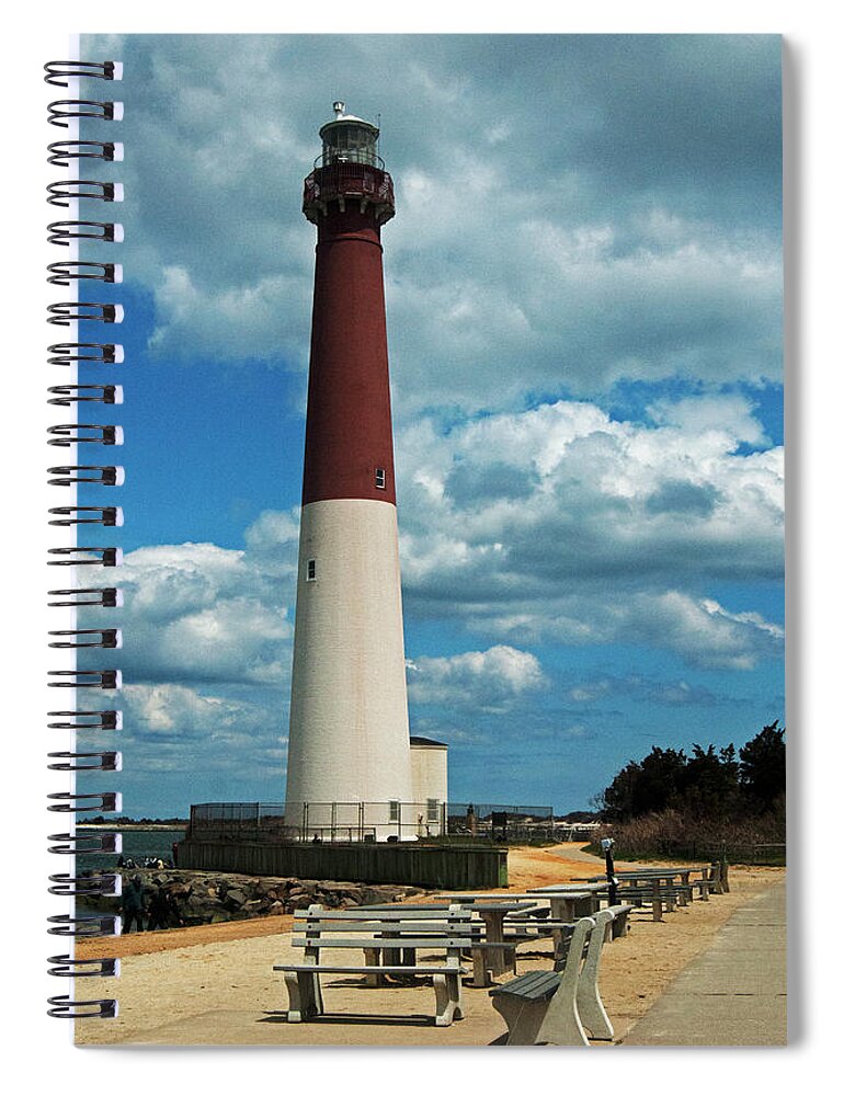 Lighthouse Spiral Notebook featuring the photograph Barnegat Lighthouse LBI by Elsa Santoro