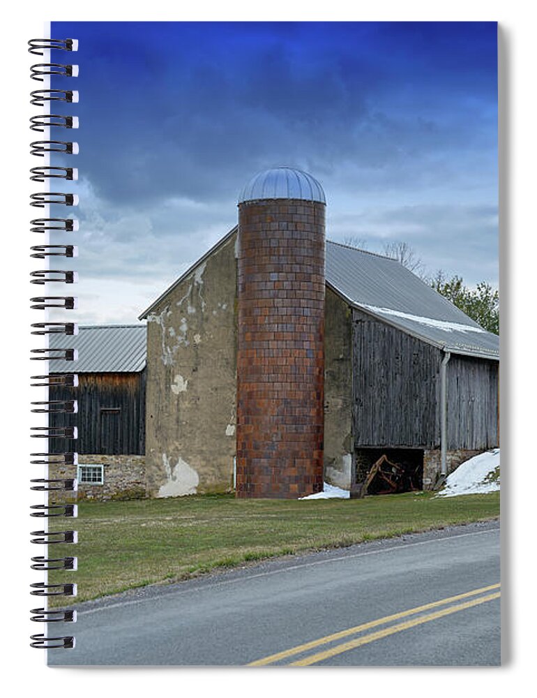 Landscape Spiral Notebook featuring the photograph Barns and Country by Paul Ross
