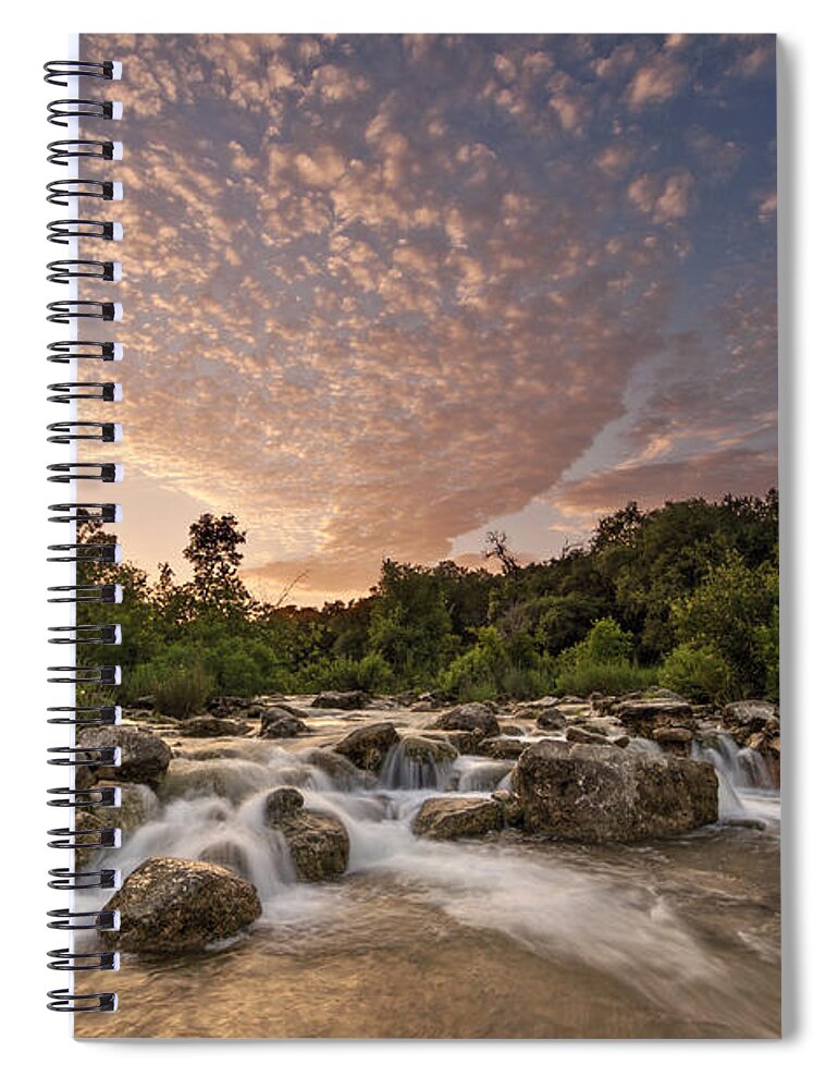 River Spiral Notebook featuring the photograph Barton Creek Greenbelt At Sunset by Todd Aaron