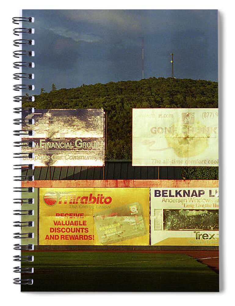 Ad Spiral Notebook featuring the photograph Baseball Sunset 2005 by Frank Romeo