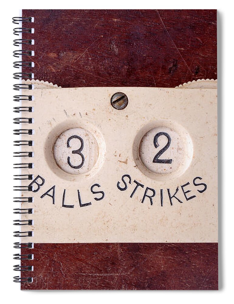 Baseball Spiral Notebook featuring the photograph Baseball Umpire Count Keeper by Edward Fielding