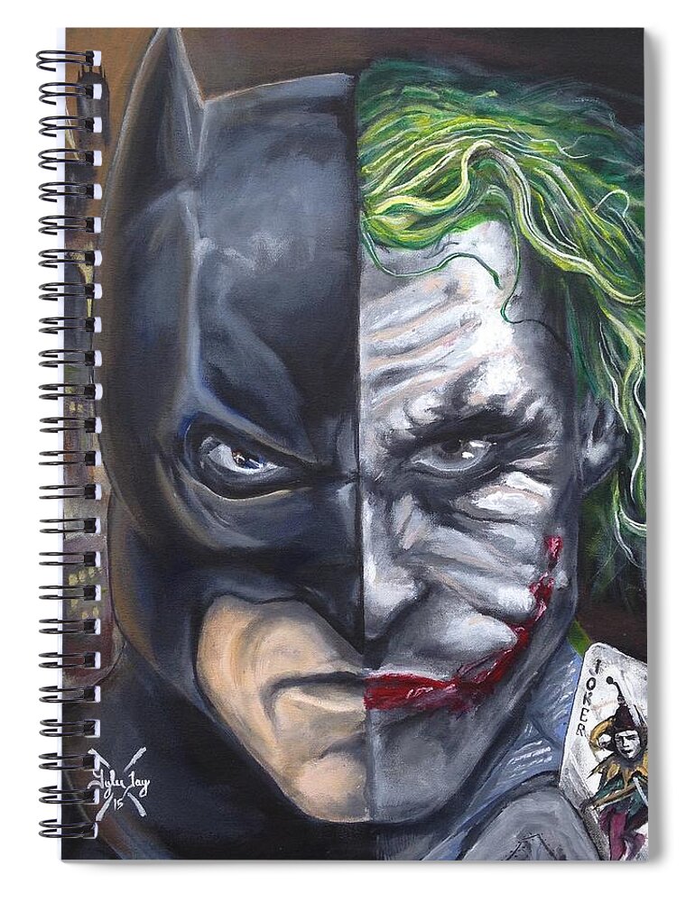 Batman/Joker Spiral Notebook by Tyler Haddox - Fine Art America