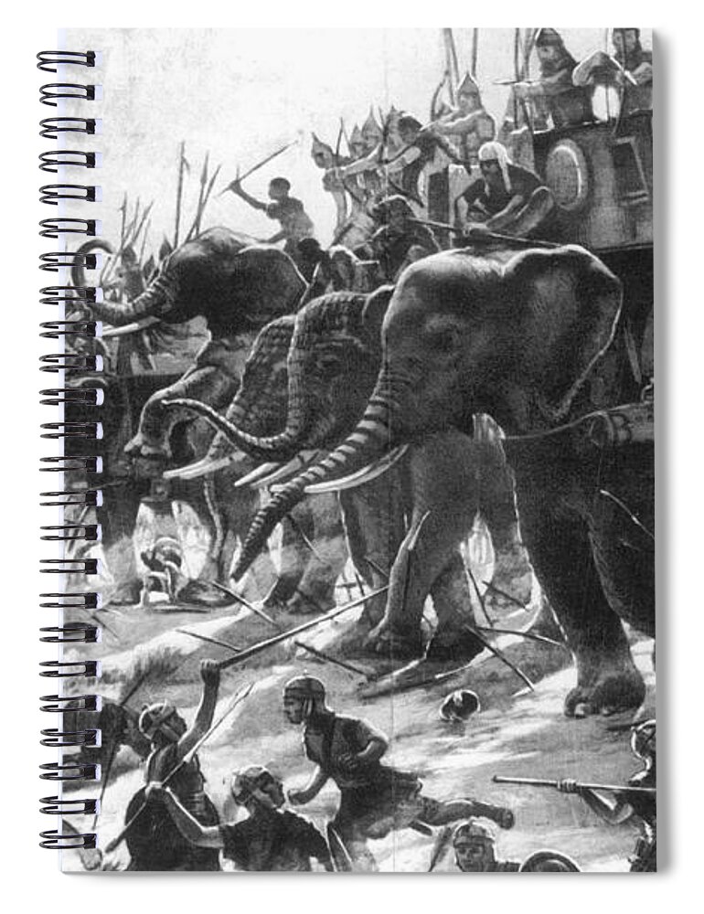 History Spiral Notebook featuring the photograph Battle Of Zama, Hannibals Defeat by Photo Researchers