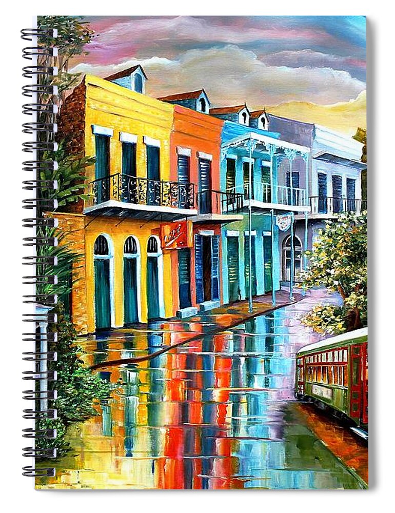 New Orleans Spiral Notebook featuring the painting Bayou to the Big Easy by Diane Millsap