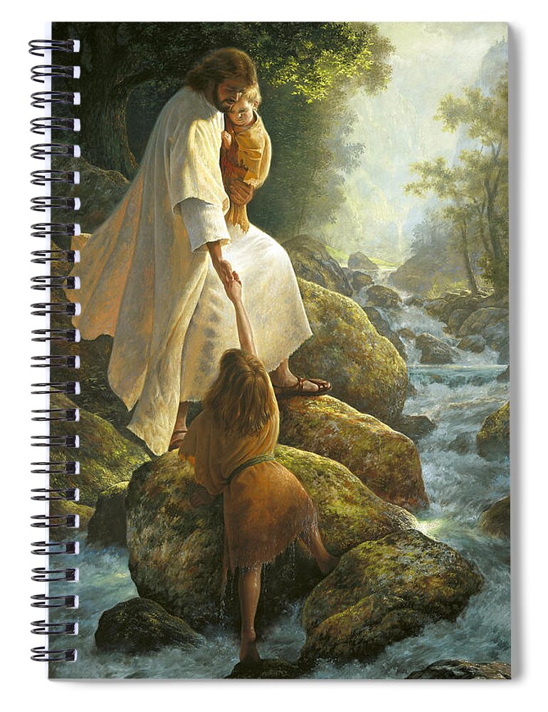 Jesus Spiral Notebook featuring the painting Be Not Afraid by Greg Olsen