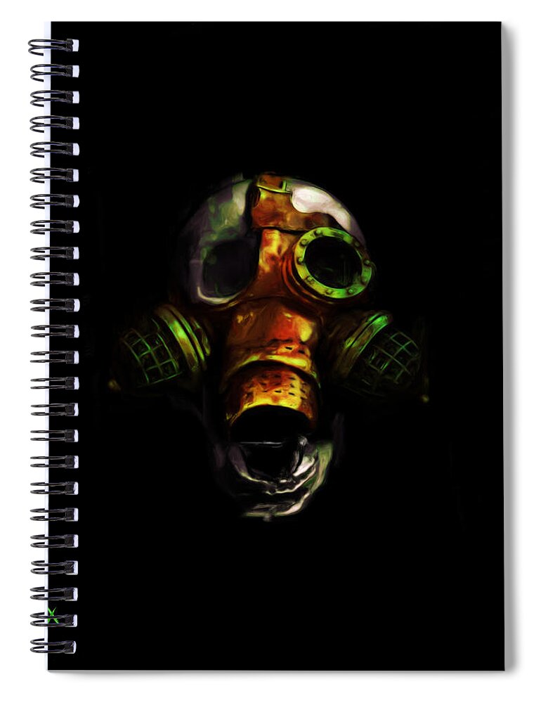 Skull Spiral Notebook featuring the painting Be Prepared by Adam Vance