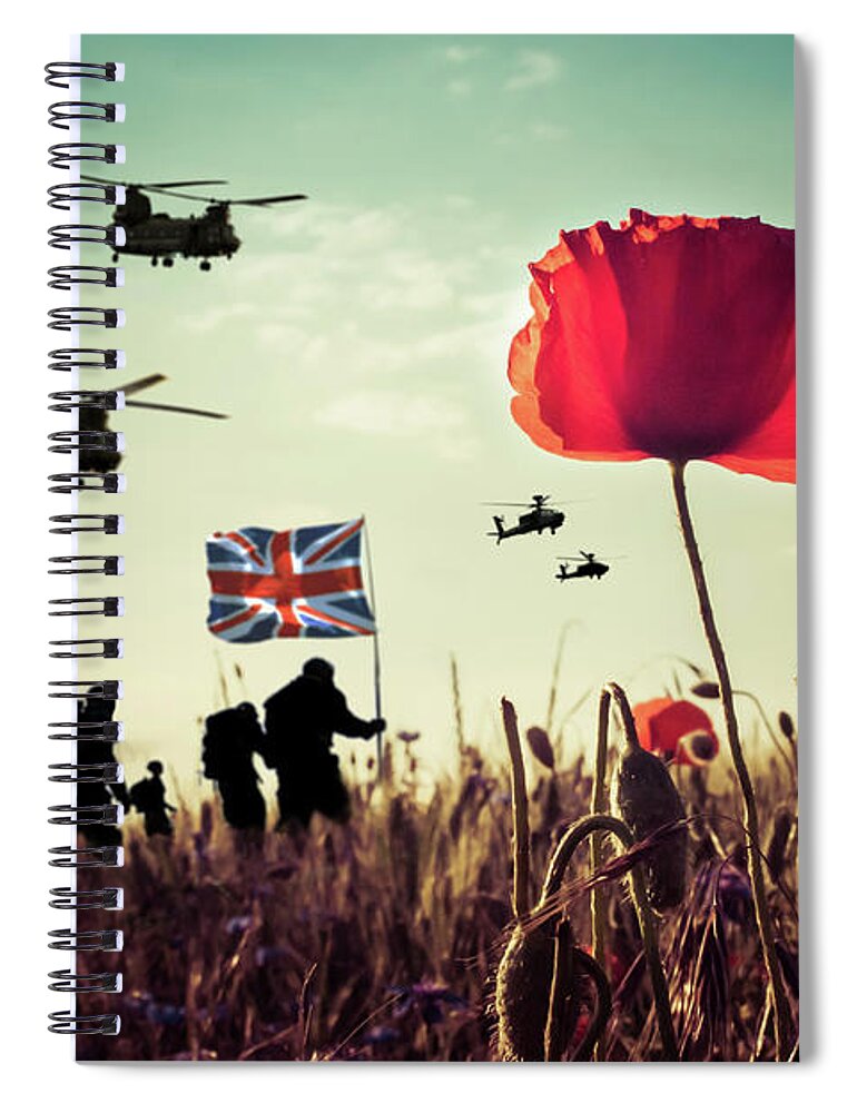 Soldiers Spiral Notebook featuring the digital art Be The Best by Airpower Art