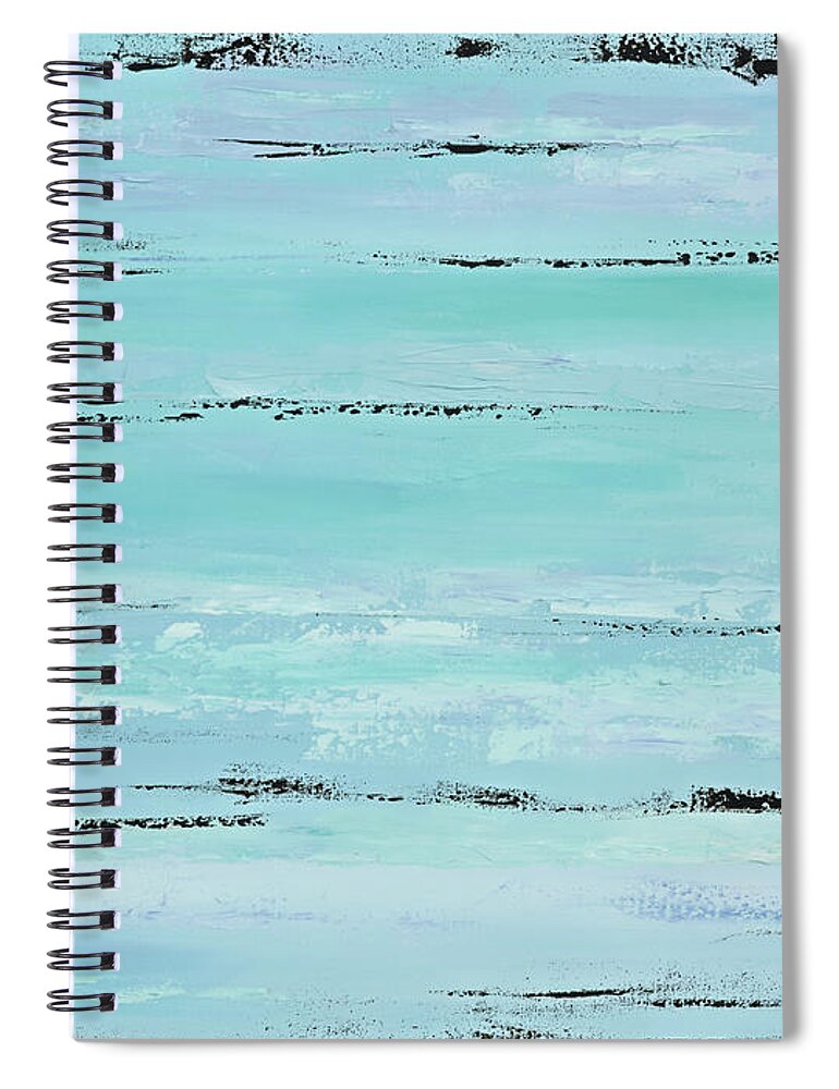 Beach Spiral Notebook featuring the painting Beach Boards II by Tamara Nelson