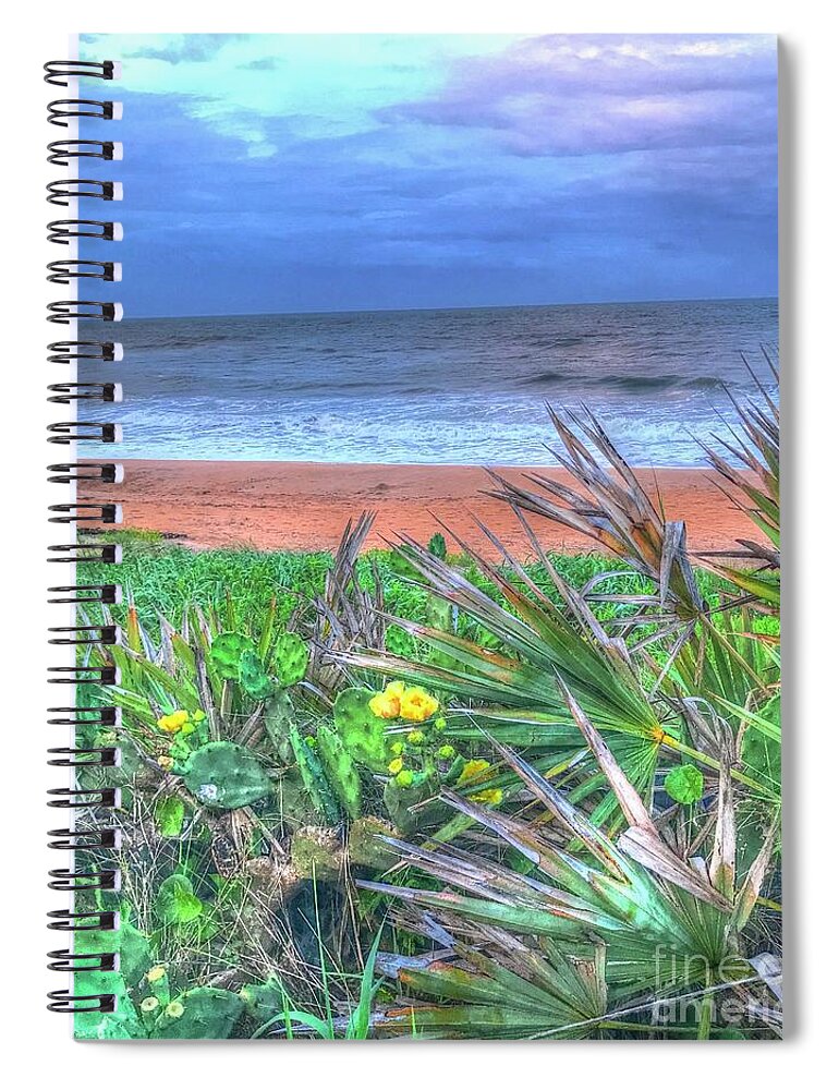 Cactus Spiral Notebook featuring the photograph Beach Cactus by Debbi Granruth
