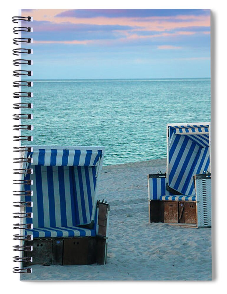 Germany Spiral Notebook featuring the photograph Beach Chair at Sylt, Germany by Amanda Mohler