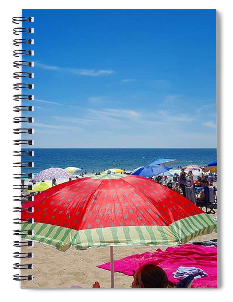 Beach Spiral Notebook featuring the photograph Beach Day by Dani McEvoy