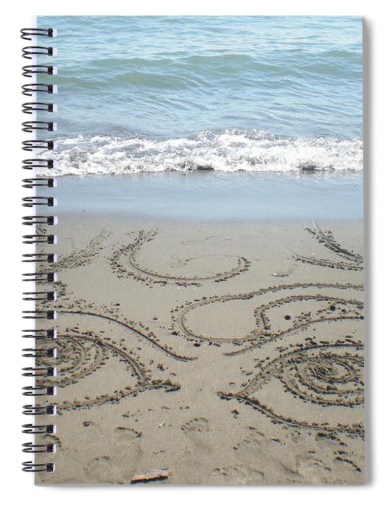 Waves Spiral Notebook featuring the photograph Beach Eyes by Kim Prowse