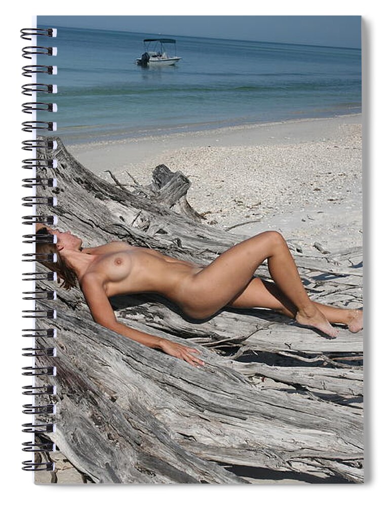 Beach Girl By Lucky Cole Spiral Notebook featuring the photograph Beach Girl by Lucky Cole