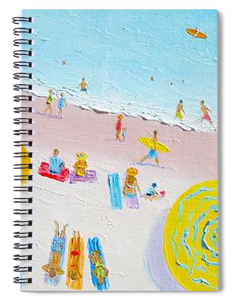 Beach Spiral Notebook featuring the painting Beach Painting - The Simple Life by Jan Matson