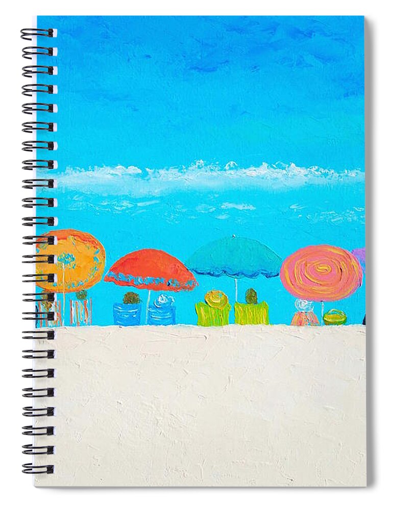 Beach Spiral Notebook featuring the painting Beach painting - Those lazy days of Summer by Jan Matson