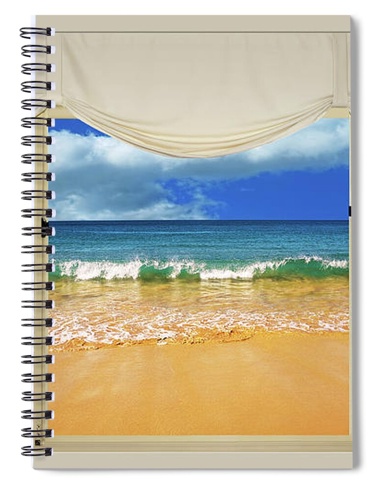 Photography Spiral Notebook featuring the photograph Beach Paradise from your Home or Office by Kaye Menner by Kaye Menner