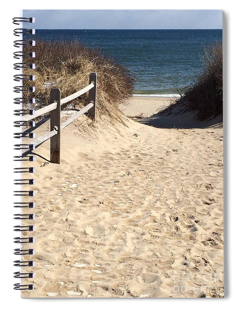 Beach Path Spiral Notebook featuring the photograph Beach Path by Jim Gillen