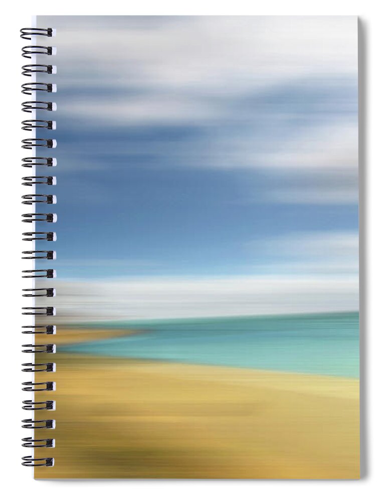 Beach Spiral Notebook featuring the photograph Beach Seascape Abstract by Gill Billington