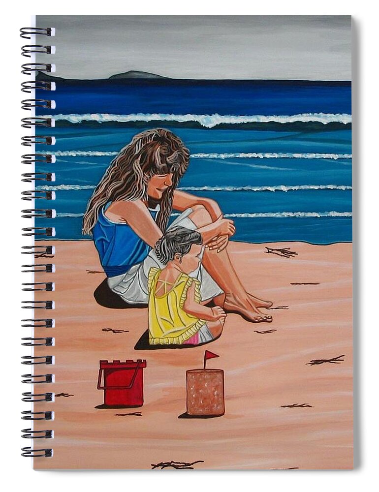  Spiral Notebook featuring the painting Beach Serenade by Sandra Marie Adams
