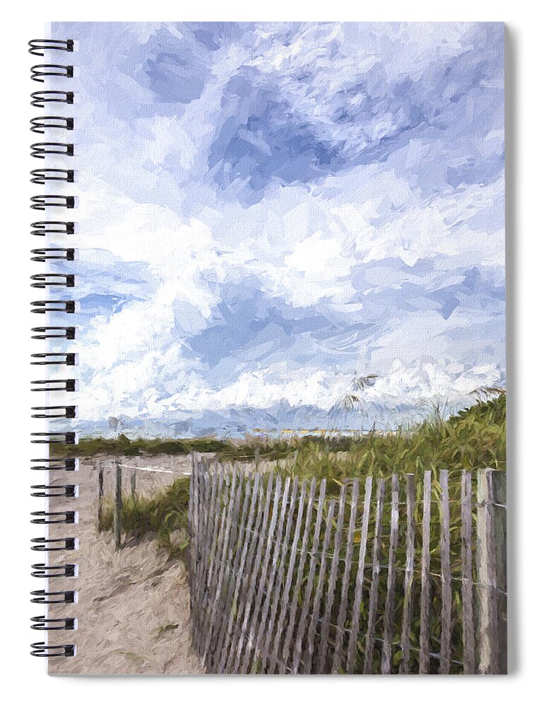 Art Spiral Notebook featuring the digital art Beach Time III by Jon Glaser