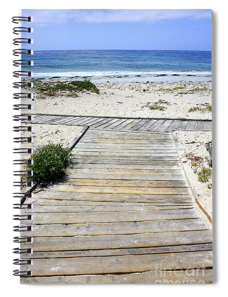 Ocean Spiral Notebook featuring the photograph Beach Walk by Carol Groenen