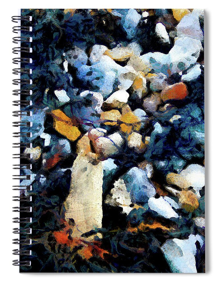 Beach Spiral Notebook featuring the painting Beachscape by Gavin Bates