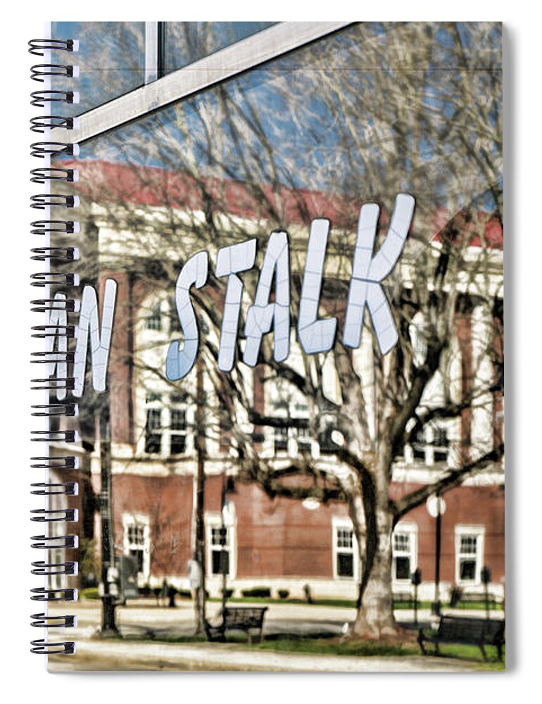 Sharon Popek Spiral Notebook featuring the photograph Bean Stalk Reflection by Sharon Popek