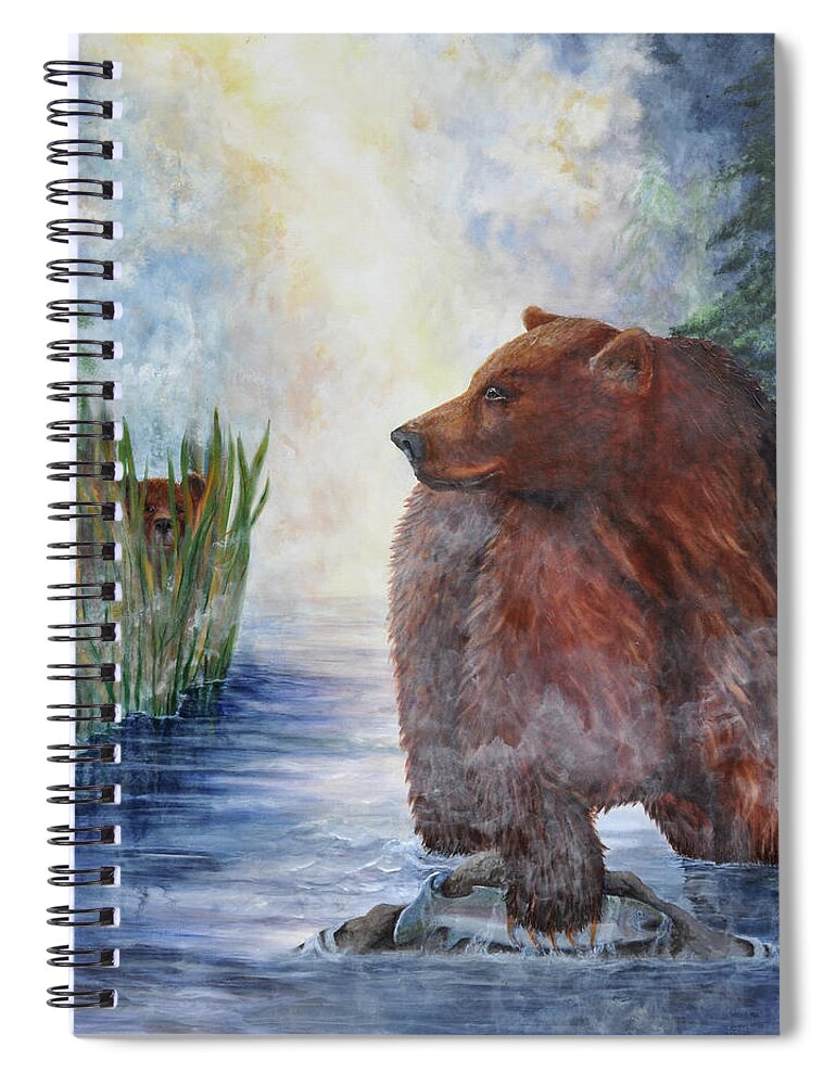 Kc Gallery Spiral Notebook featuring the painting Watch Me by Katherine Caughey