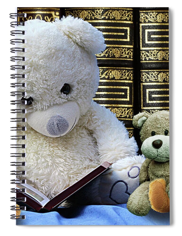 Bear Spiral Notebook featuring the photograph Bear Time Stories by John Haldane