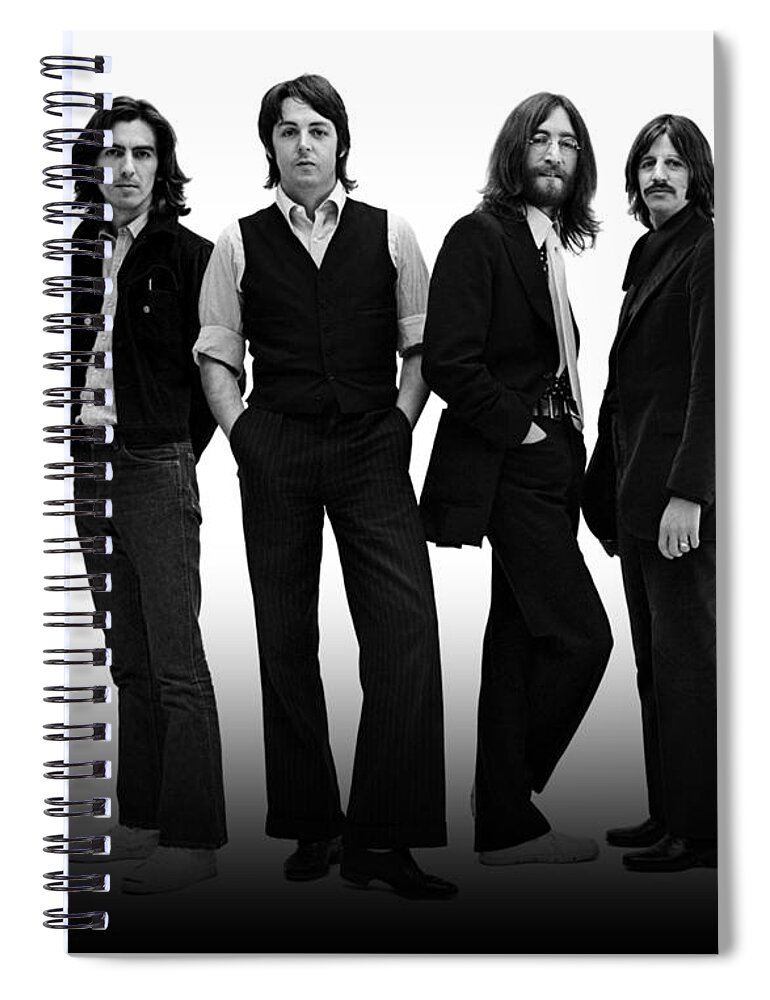 Beatles Spiral Notebook featuring the photograph Beatles 1968 by Movie Poster Prints