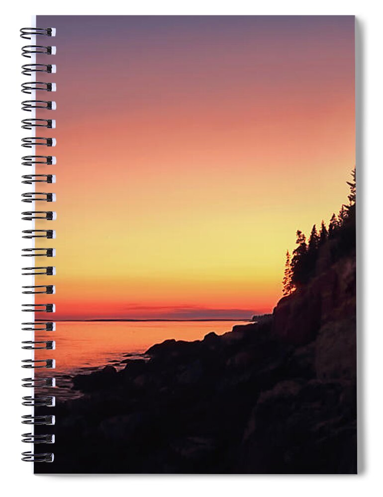 #elizabethdow Spiral Notebook featuring the photograph Beautiful Bass Harbor Lighthouse by Elizabeth Dow